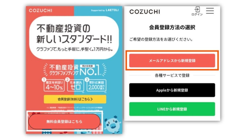 COZUCHI 口座開設1